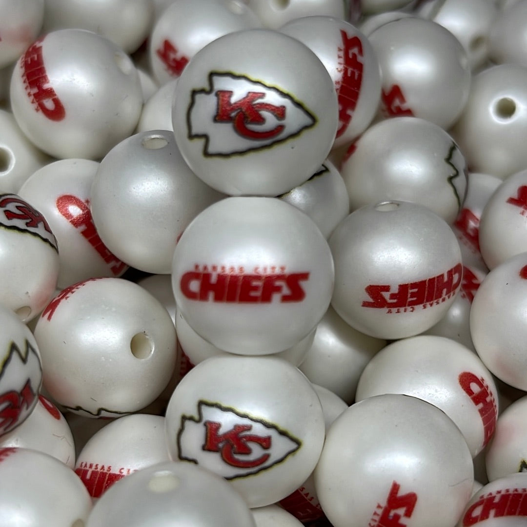 16mm Acrylic TEAM Double Sided Beads - EXCLUSIVE