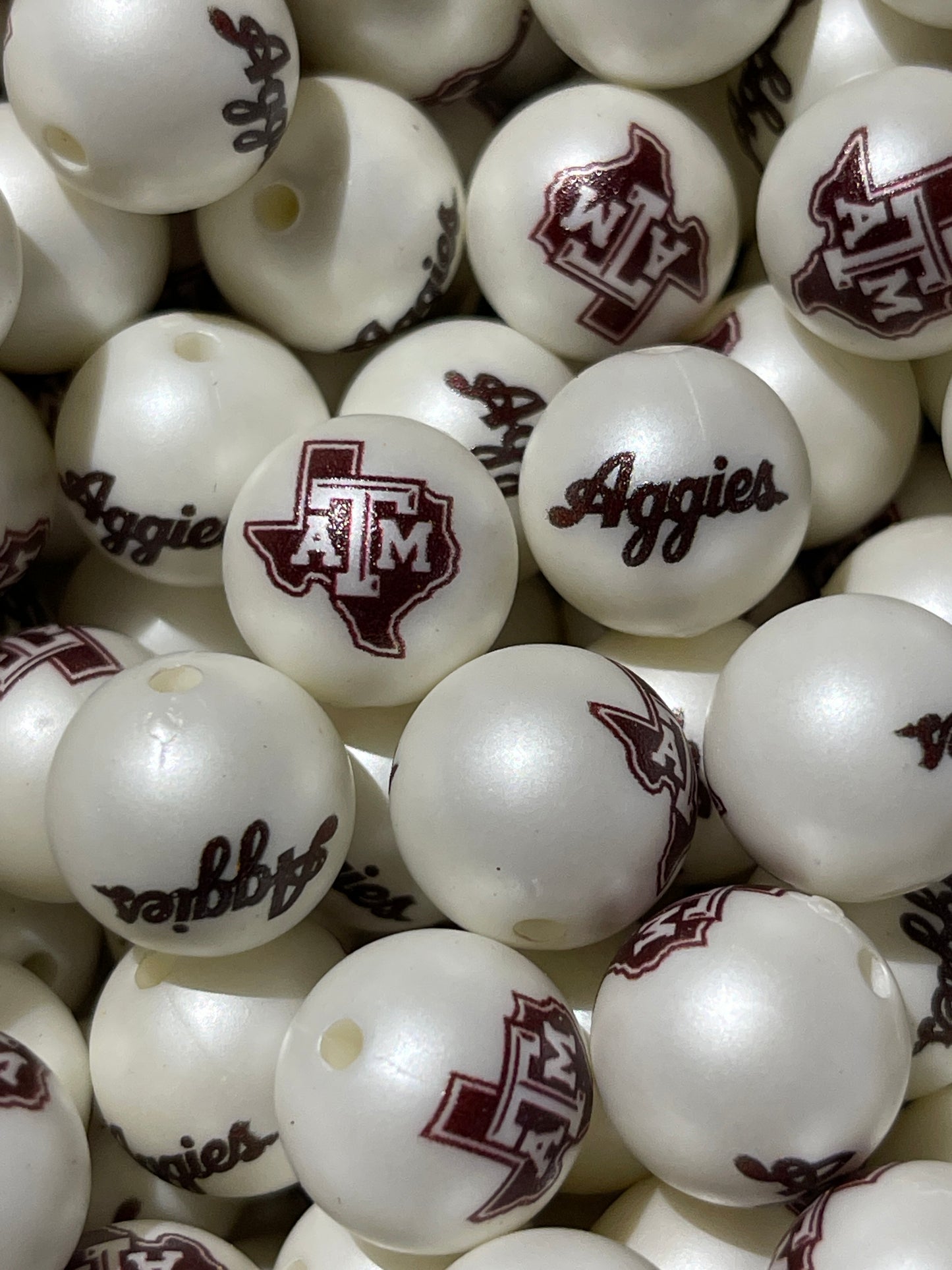 16mm Acrylic TEAM Double Sided Beads - EXCLUSIVE