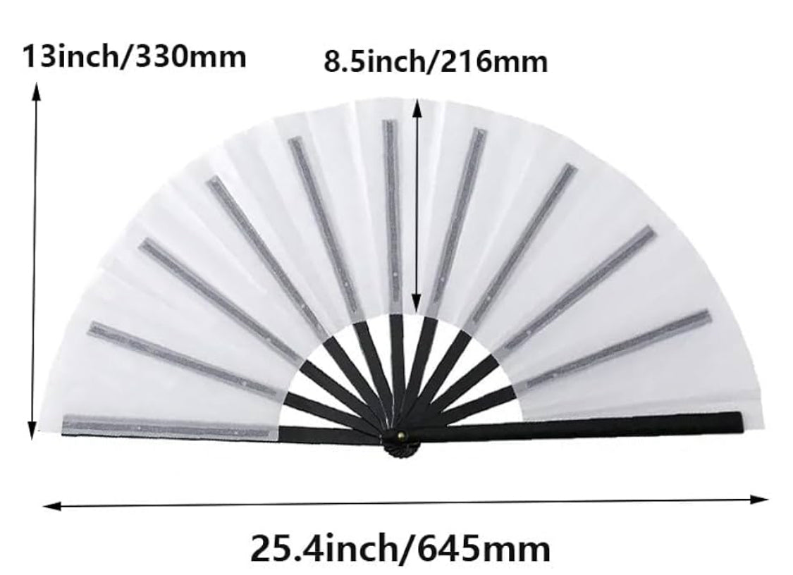 13’ Clack Fan Sublimation Blank Folding Hand Fan-Disassembled