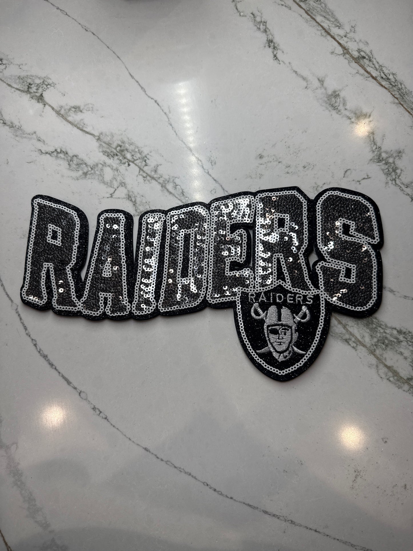 Raiders Sequin Patch Large