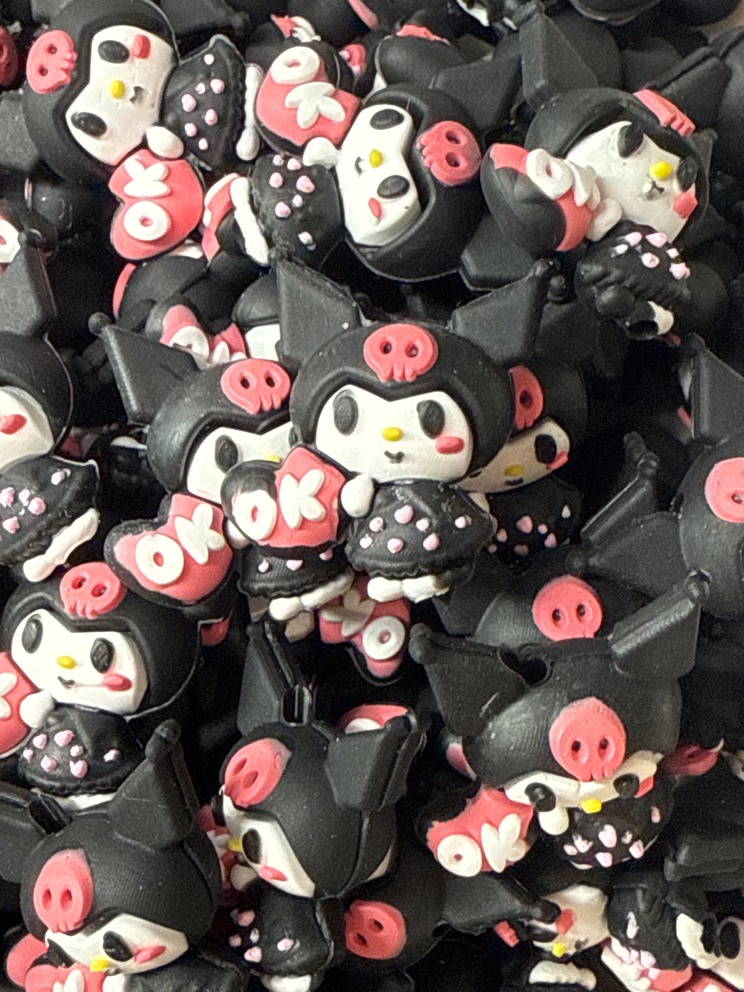 3d Kuromi Black Silicone Focal