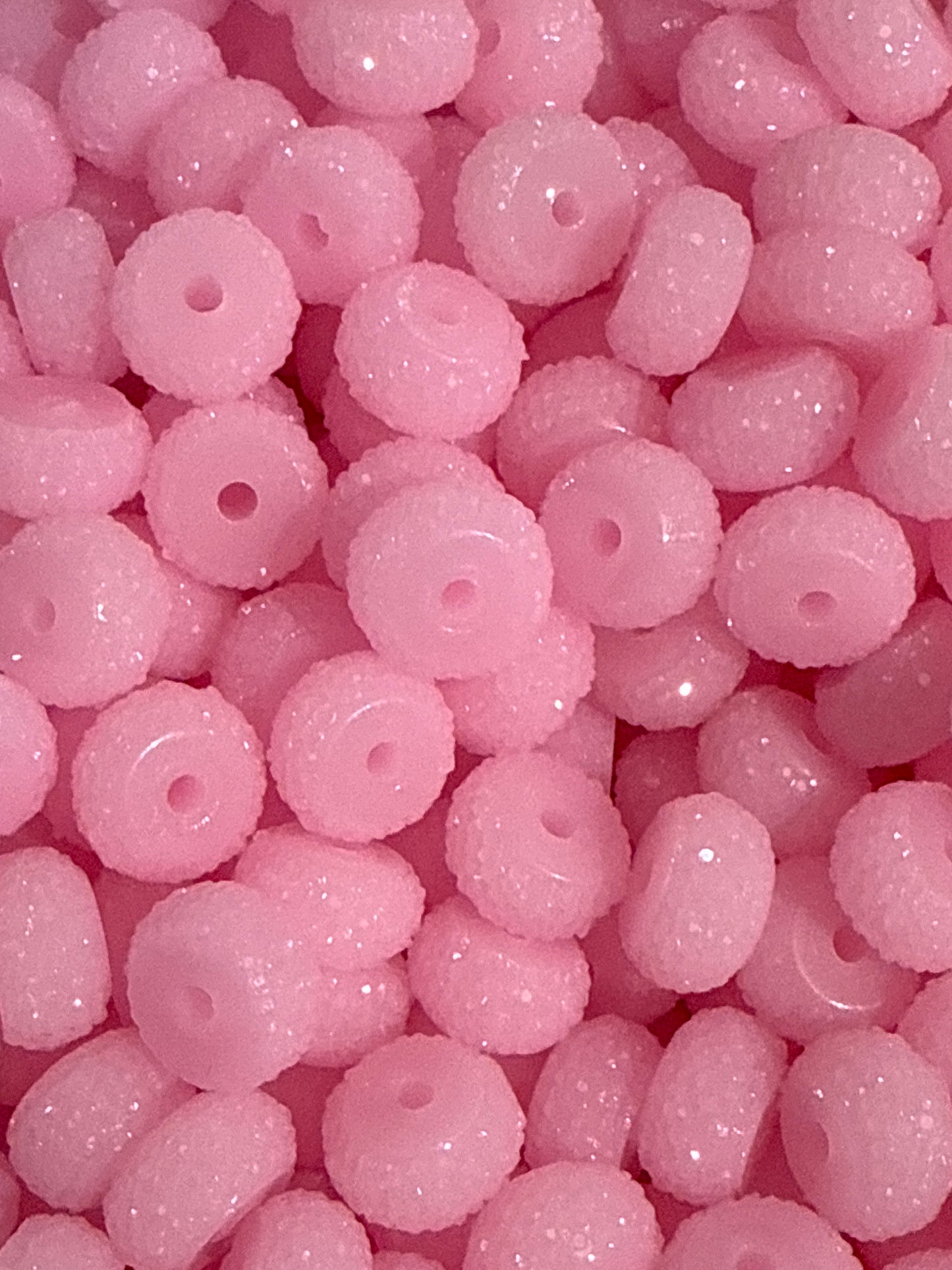 10pk Pink Lemonade Bling Spacers Beads-12mm