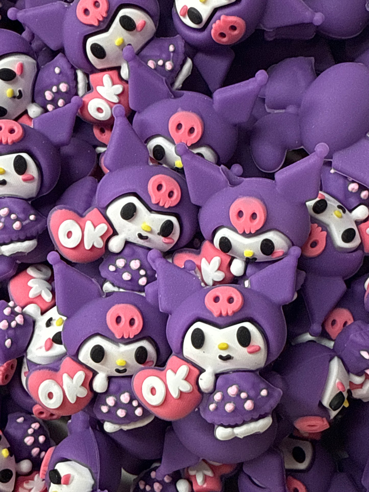 3d Kuromi Purple Silicone Focal