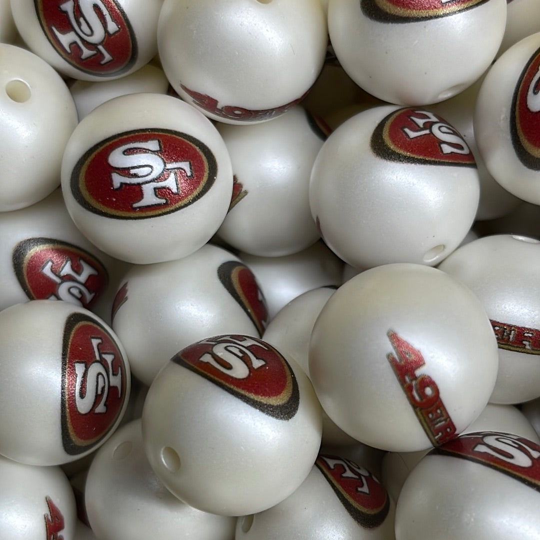 20mm Acrylic Exclusive Collab Team Beads