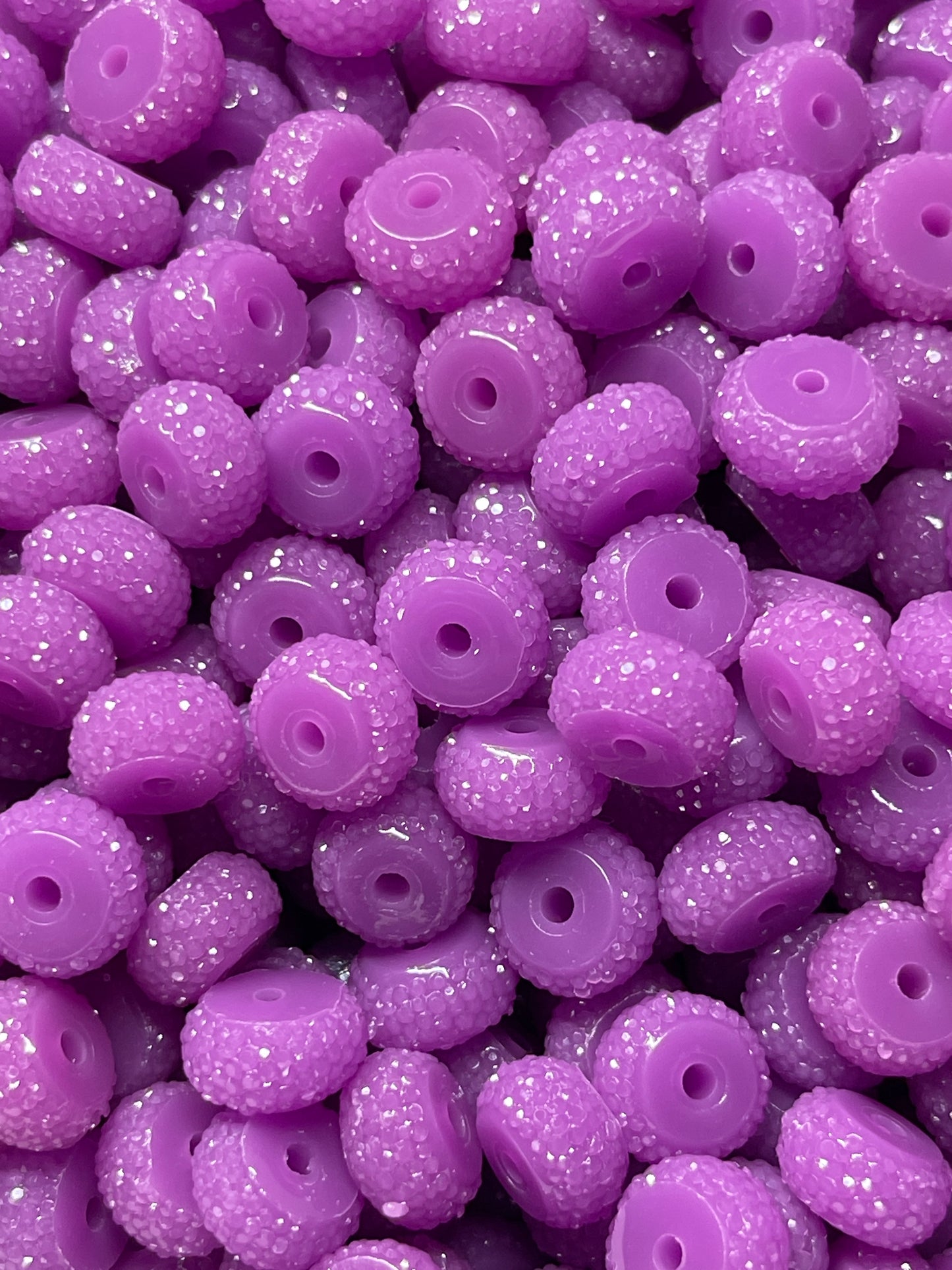 10pk Purple Bling Spacers Beads-12mm