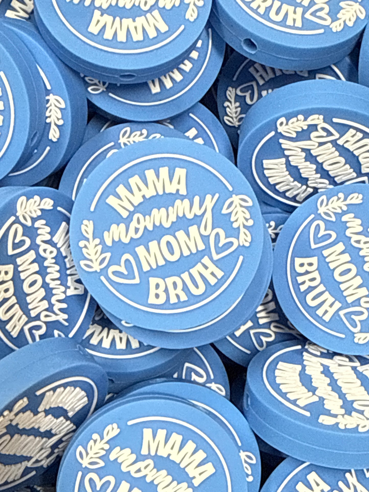 Mama, Mommy, Mom, BRUH Silicone Focal - Blue - Jitistouch Exclusive - Authorized Seller