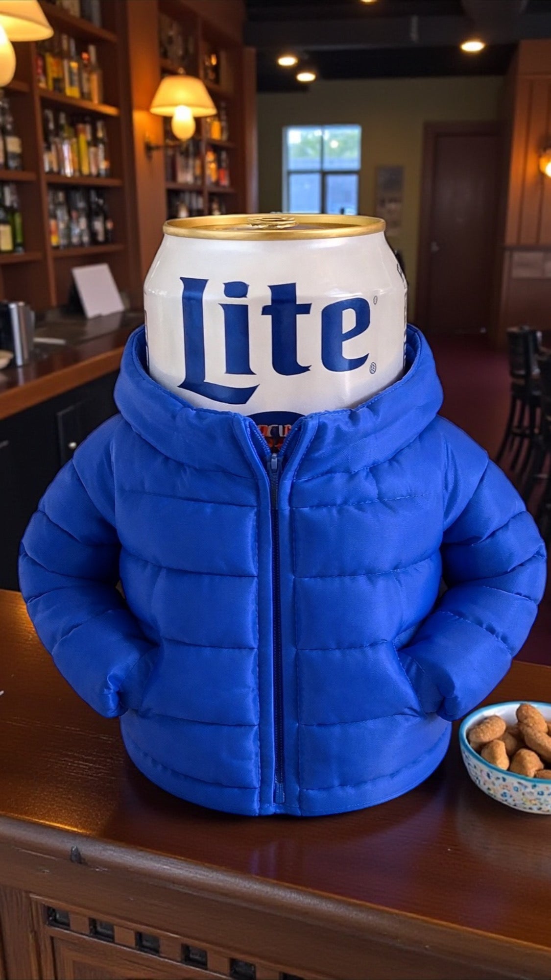 3D Printed Puffer Jacket Can/Water/Pens Holder-Can/Bottles not included