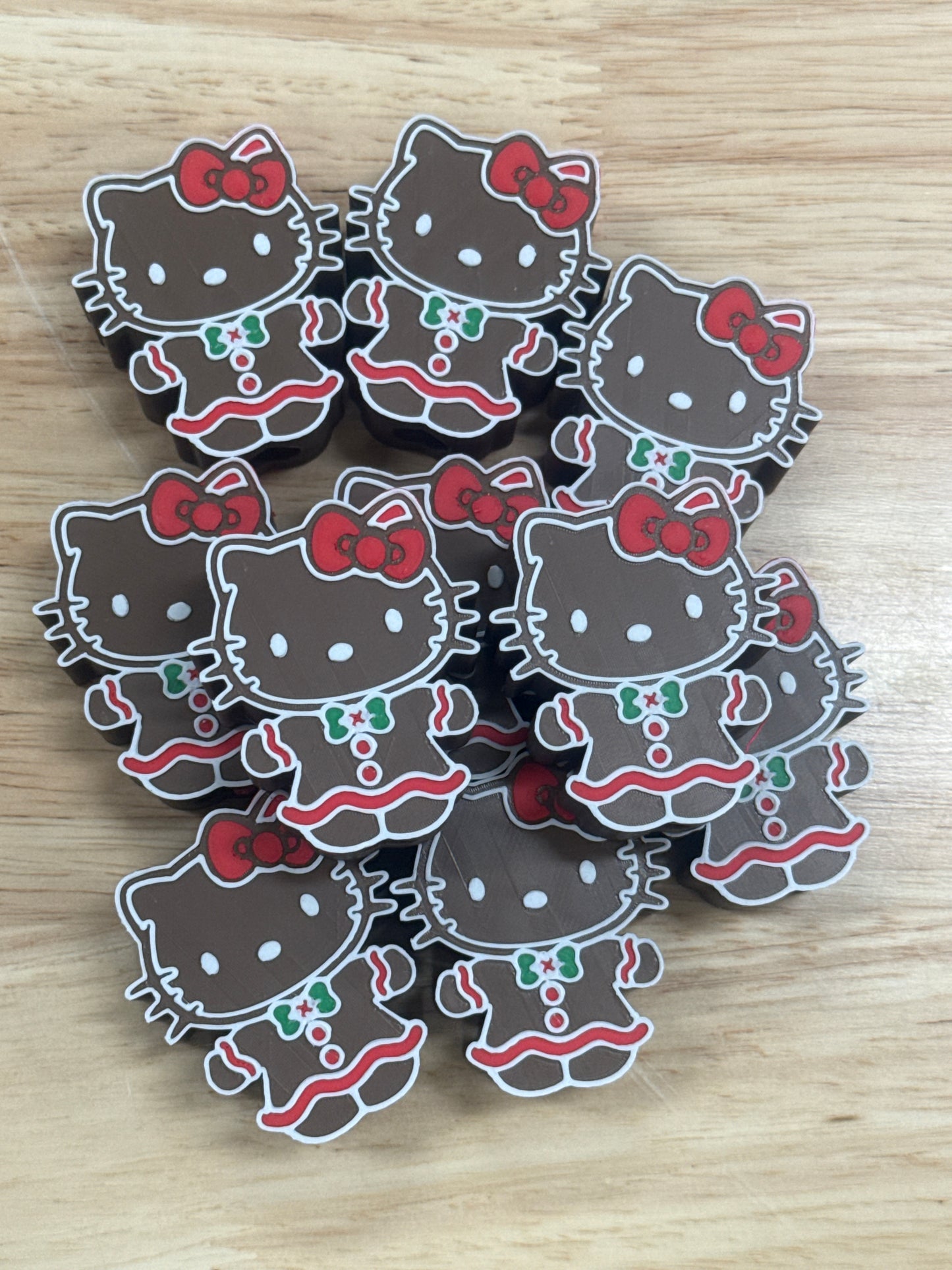 RD 8mm Hello Kitty Gingerbread Straw Topper 3D Printed