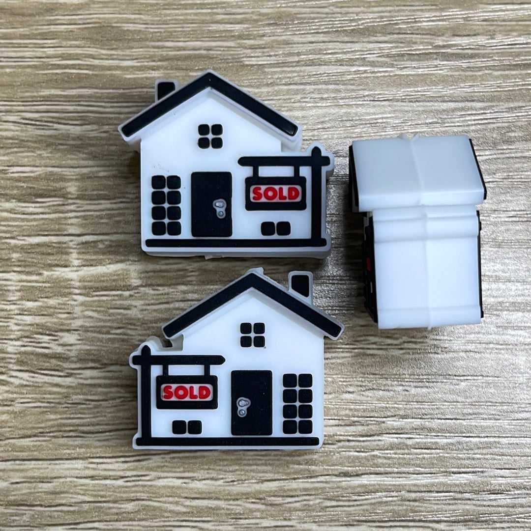 3d Realtor House w/Sold Sign Silicone Focal - Exclusive to RD Creations