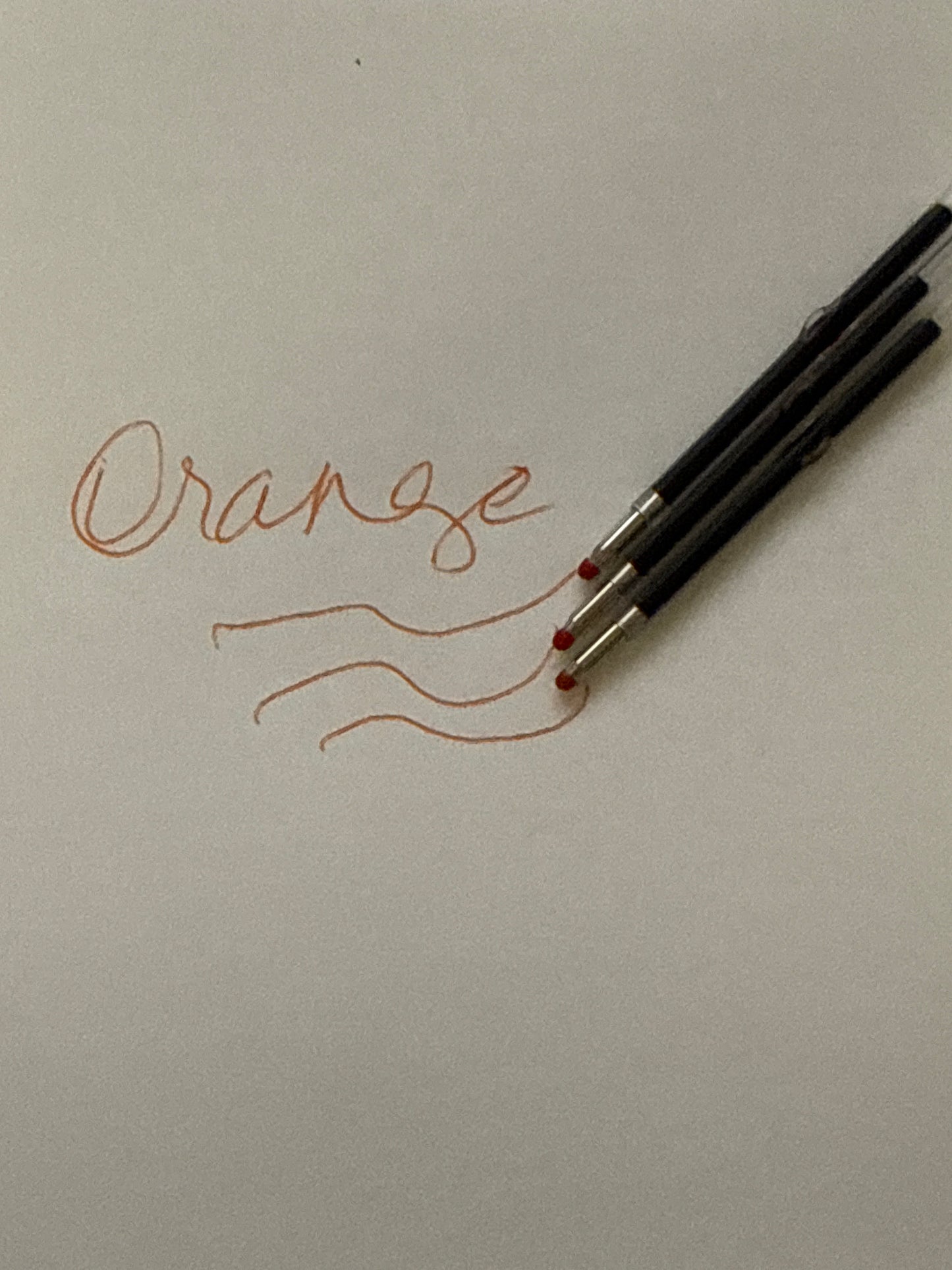 Orange ink (10pk) refill for plastic pens