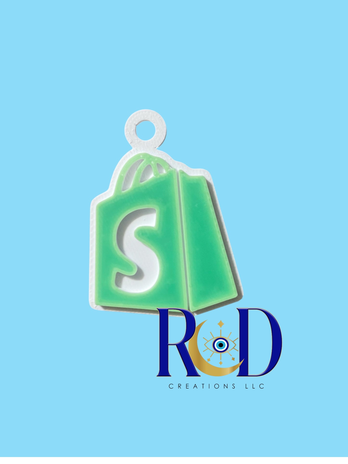 Shopify Ready to Ship NFC Weblink Keychain -3D Printed Social Media Scan Tag for Content Creators and Businesses