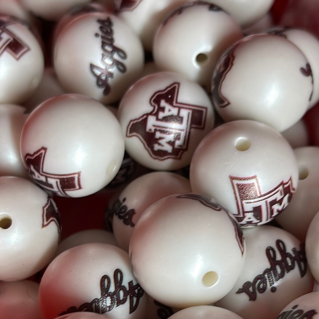 20mm Acrylic Exclusive Collab Team Beads