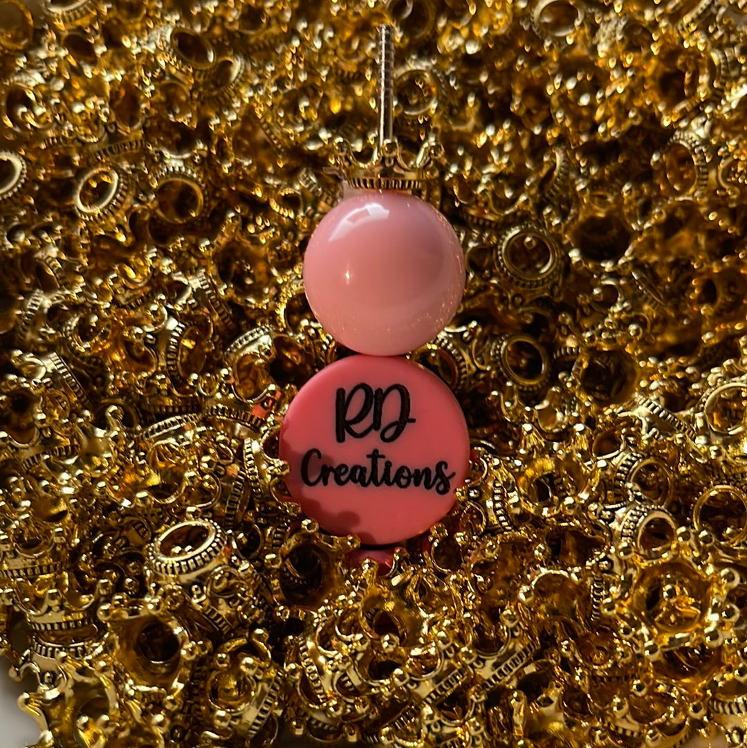 12pk Gold Crown Spacer Beads 13mm