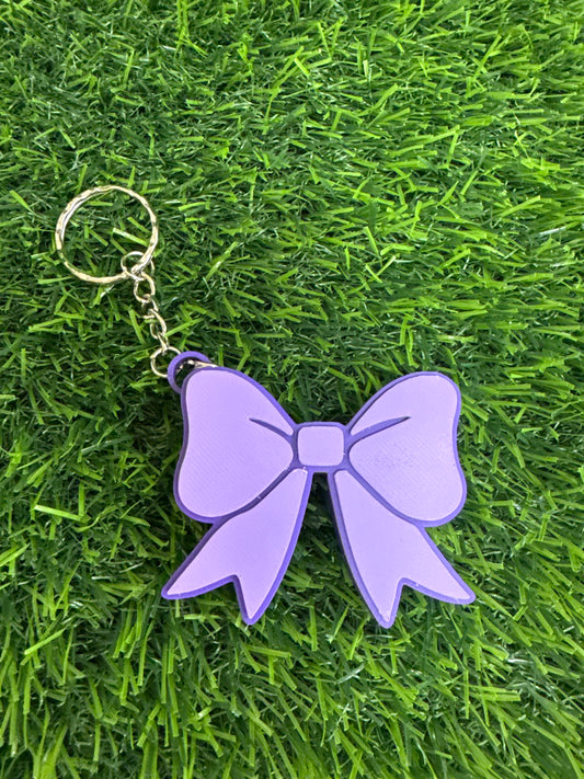 3d Printed Lilac & Purple Bow Keychain- Can Tab Opener- Save your nails