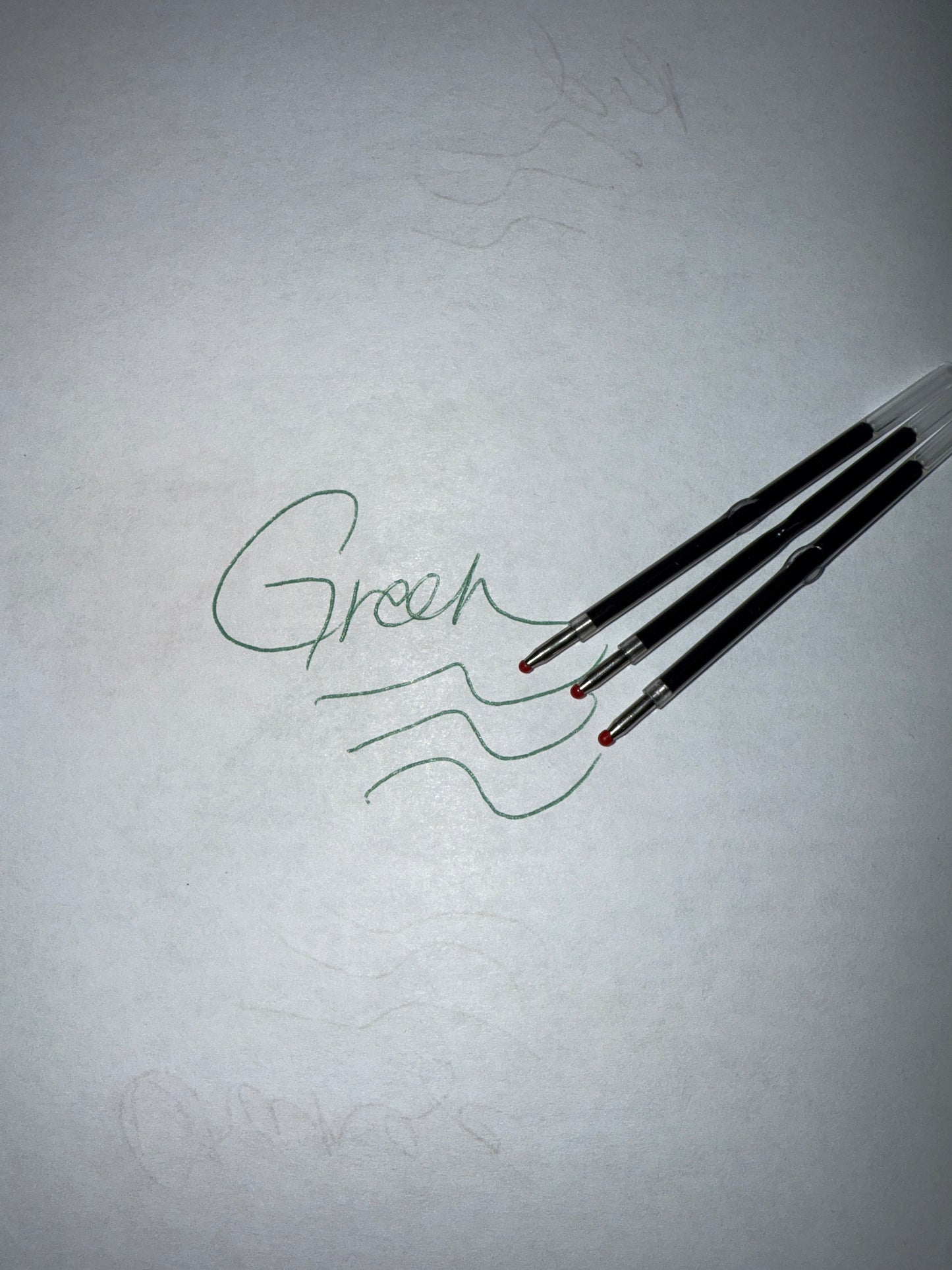 Green ink (10pk) refill for plastic pens
