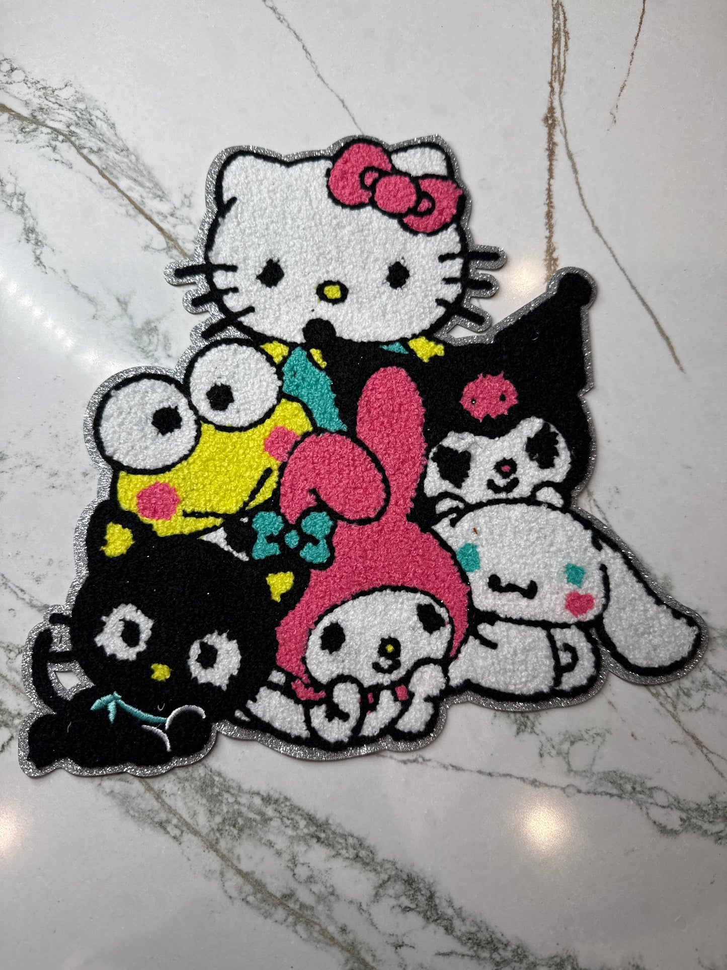 Hello Kitty & Friends Coquette Bow Chenille Iron On Patch Large