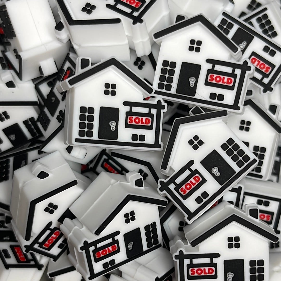 3d Realtor House w/Sold Sign Silicone Focal - Exclusive to RD Creations