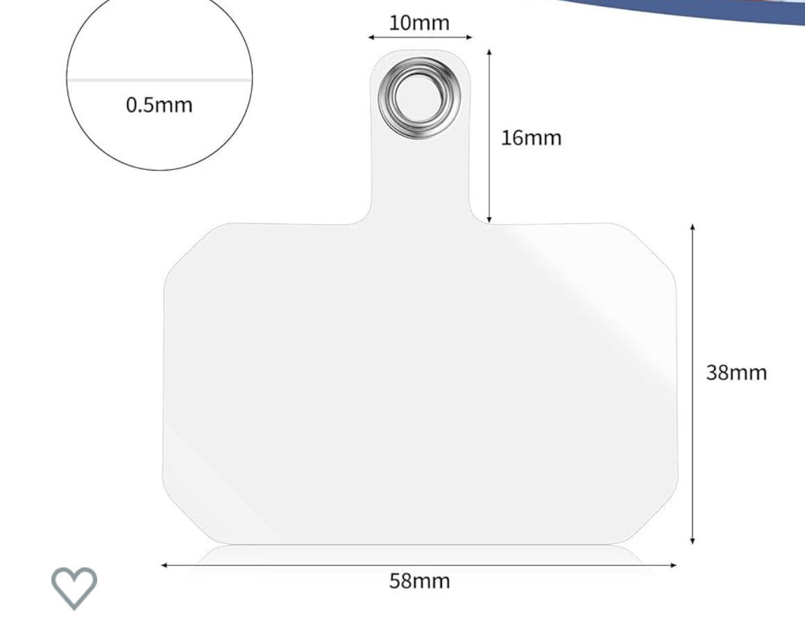 Pestaña transparente para teléfono: perfecta para pulseras o llaveros con cuentas. ¡Nunca pierdas tu teléfono!
