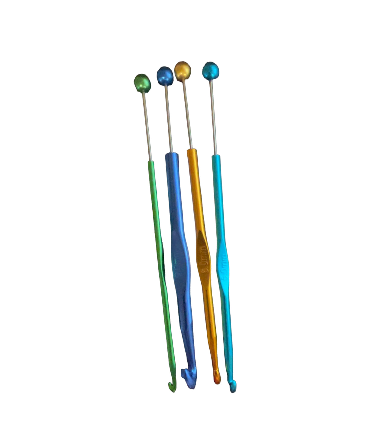 Agujas de crochet cortas para cuentas