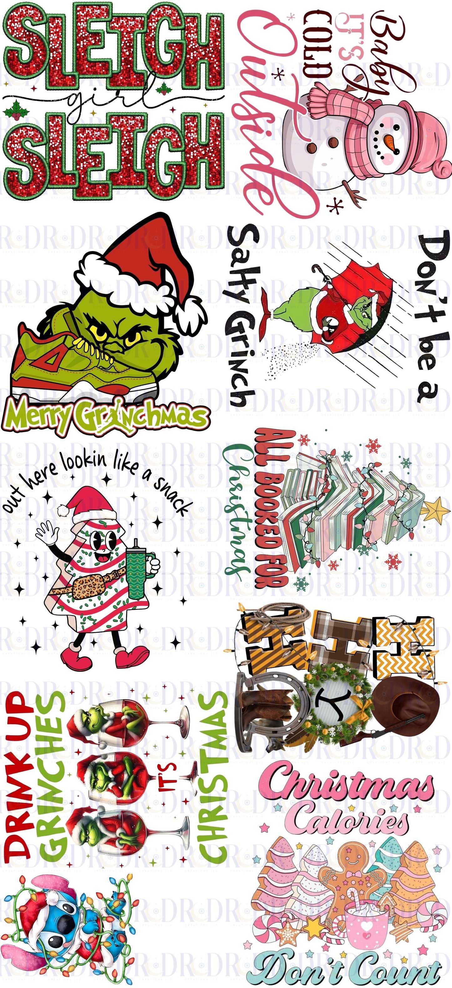 $25 after current discount Christmas 22x48 RTS Gang sheet. 9 Adult 11 in images 1 youth