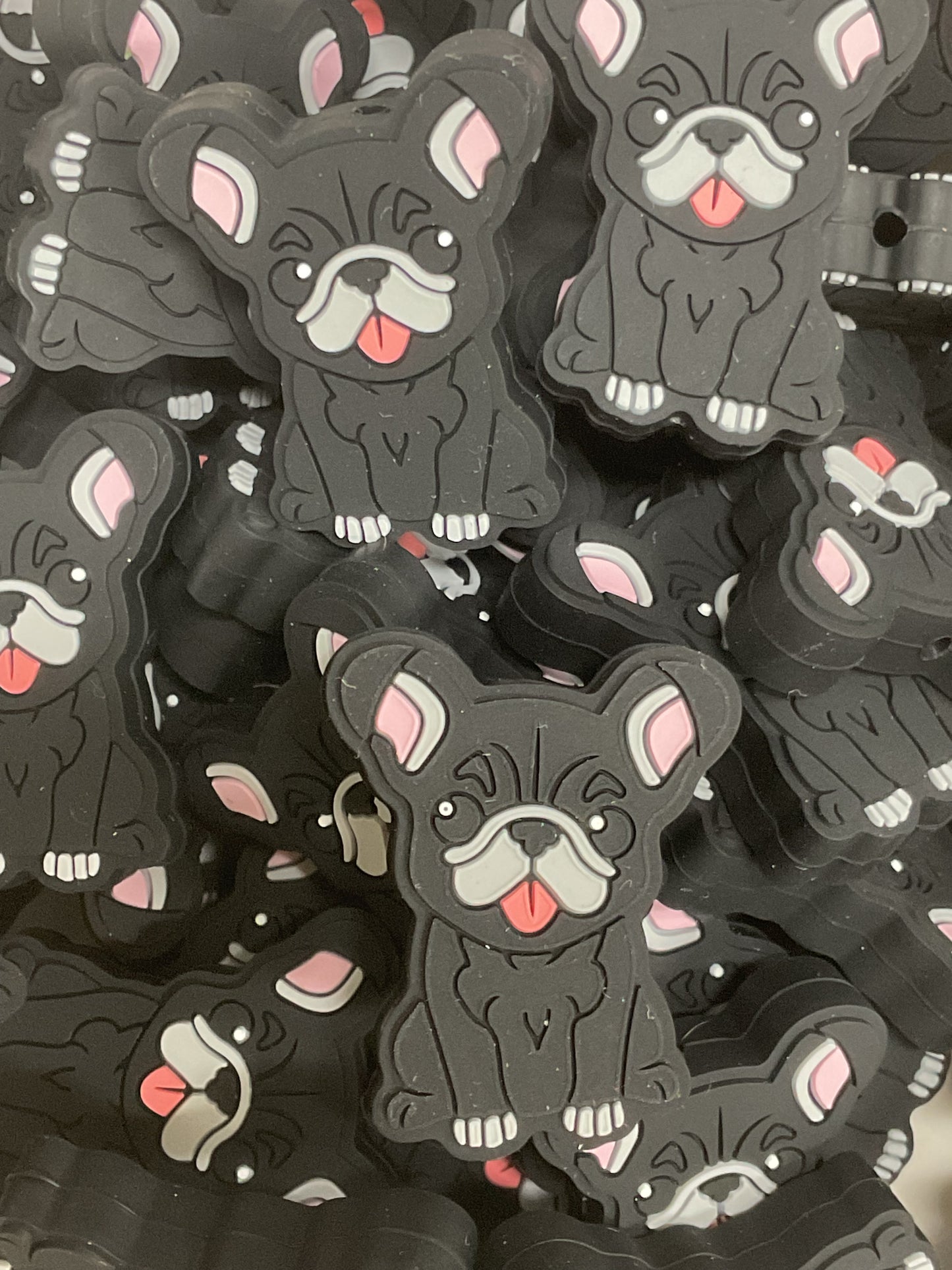 Bulldog / Frenchie Black Silicone Focal - TaTNCS Exclusive