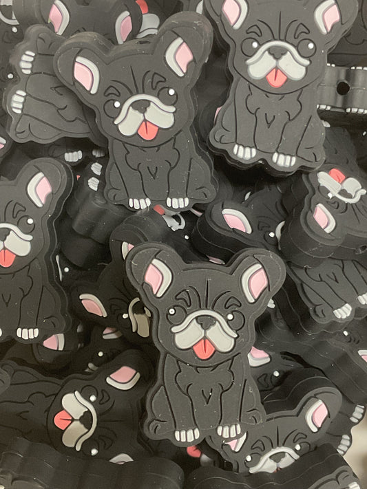 Bulldog / Frenchie Black Silicone Focal - TaTNCS Exclusive