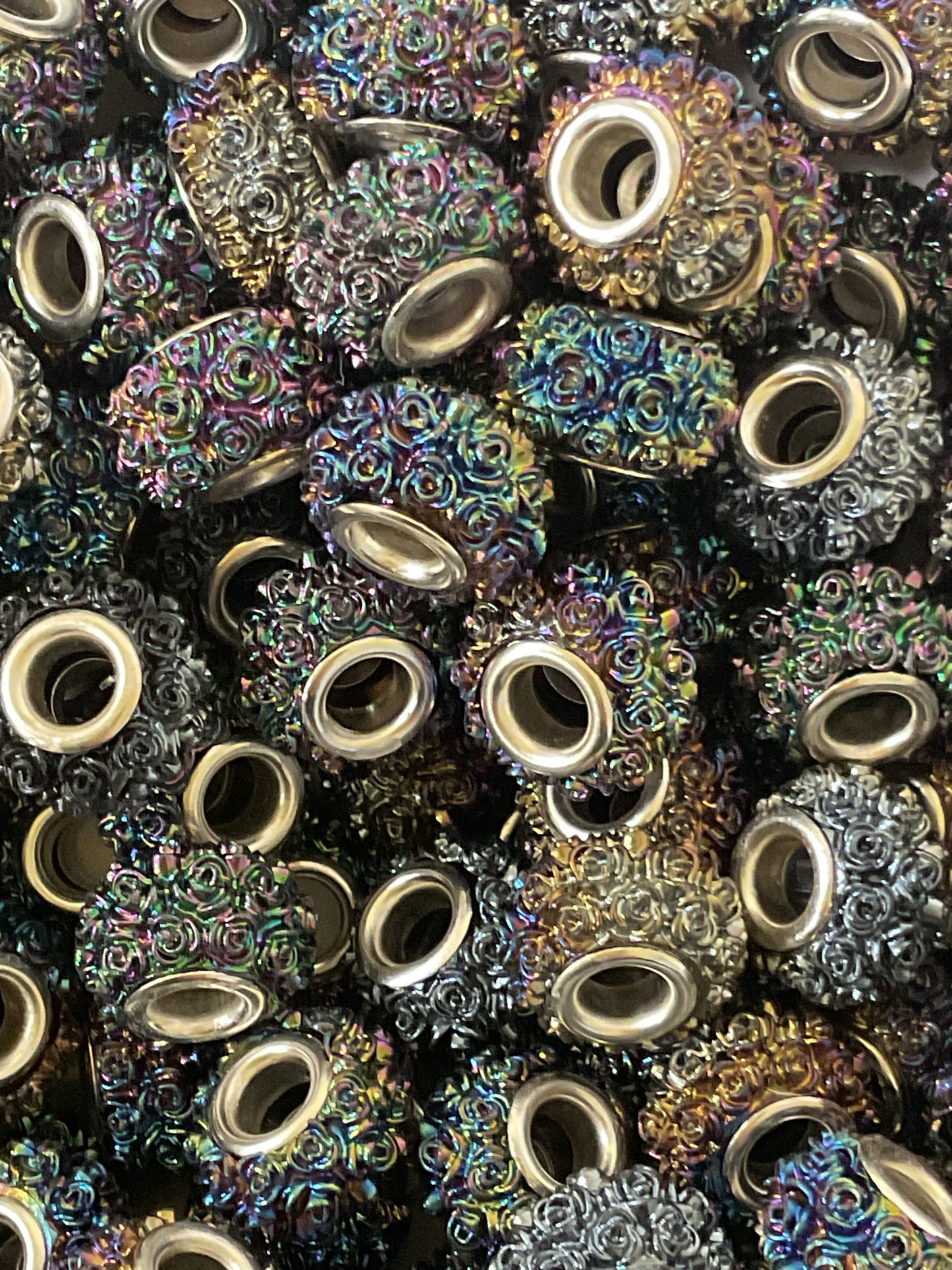 10pk Acrylic Rose Spacers Beads-12mm