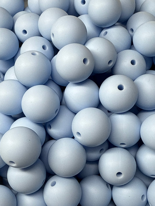 S24 Pastel Blue 15mm 10 pk Silicone Beads-catalog A05-25