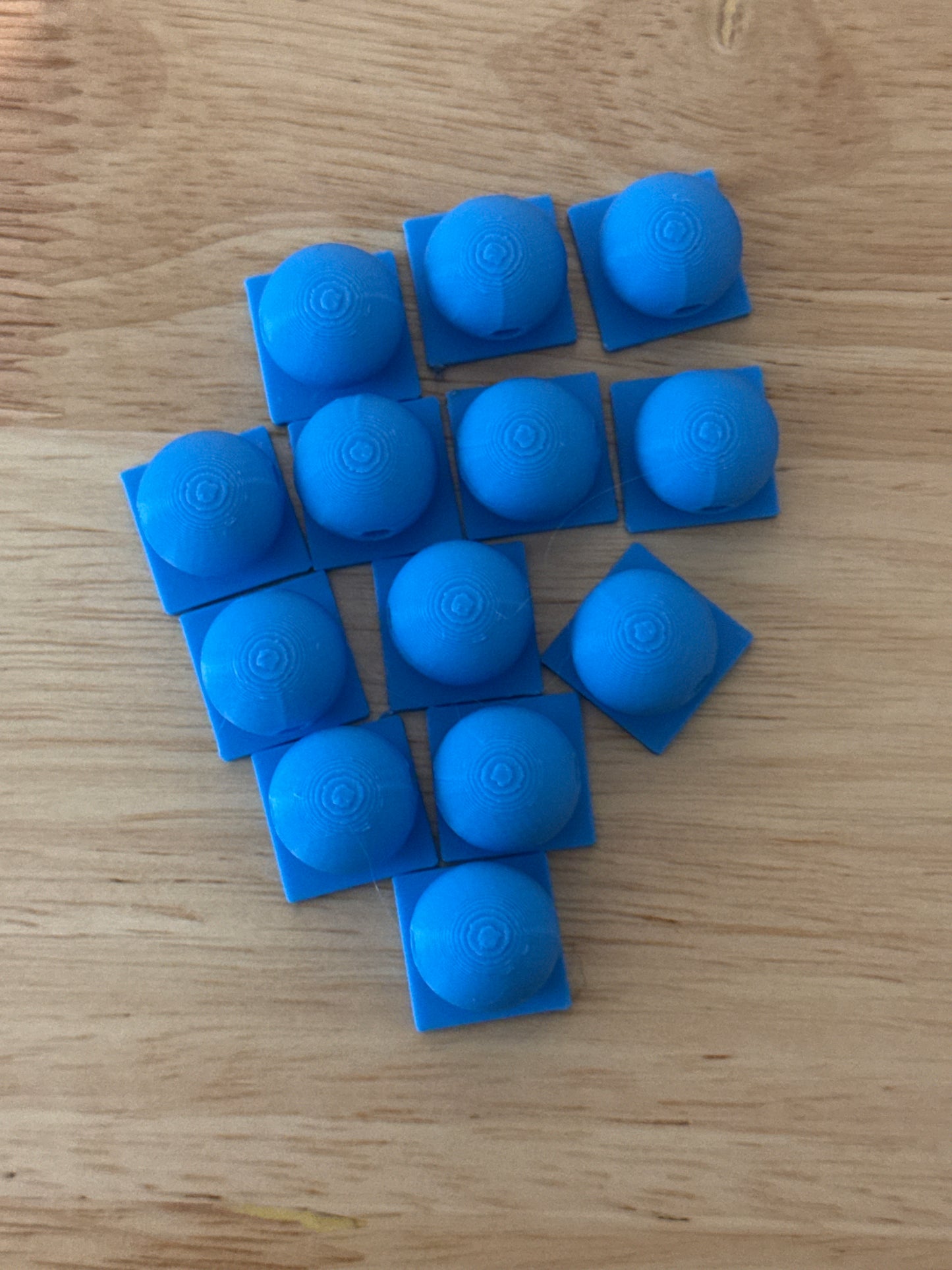 Bead with Flat-Back Attachment for Acrylic Flatbacks Baby Blue 3D Printed - 16mm - 10 pack