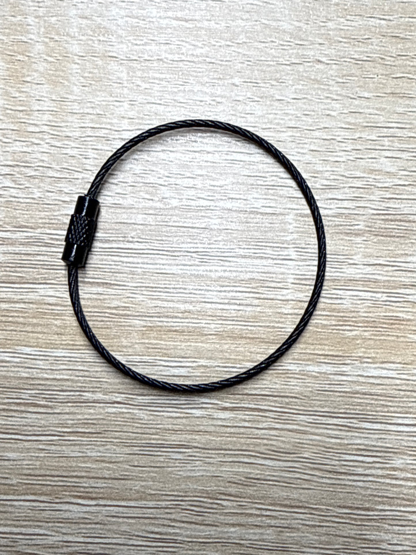 1pc 15cm steel wire keyring steel cable