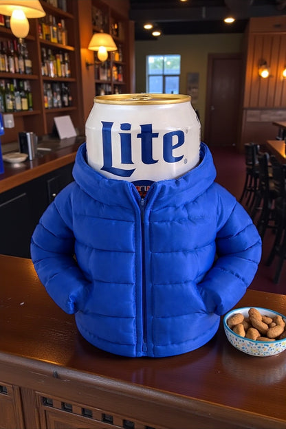 3D Printed Puffer Jacket Can/Water/Pens Holder-Can/Bottles not included