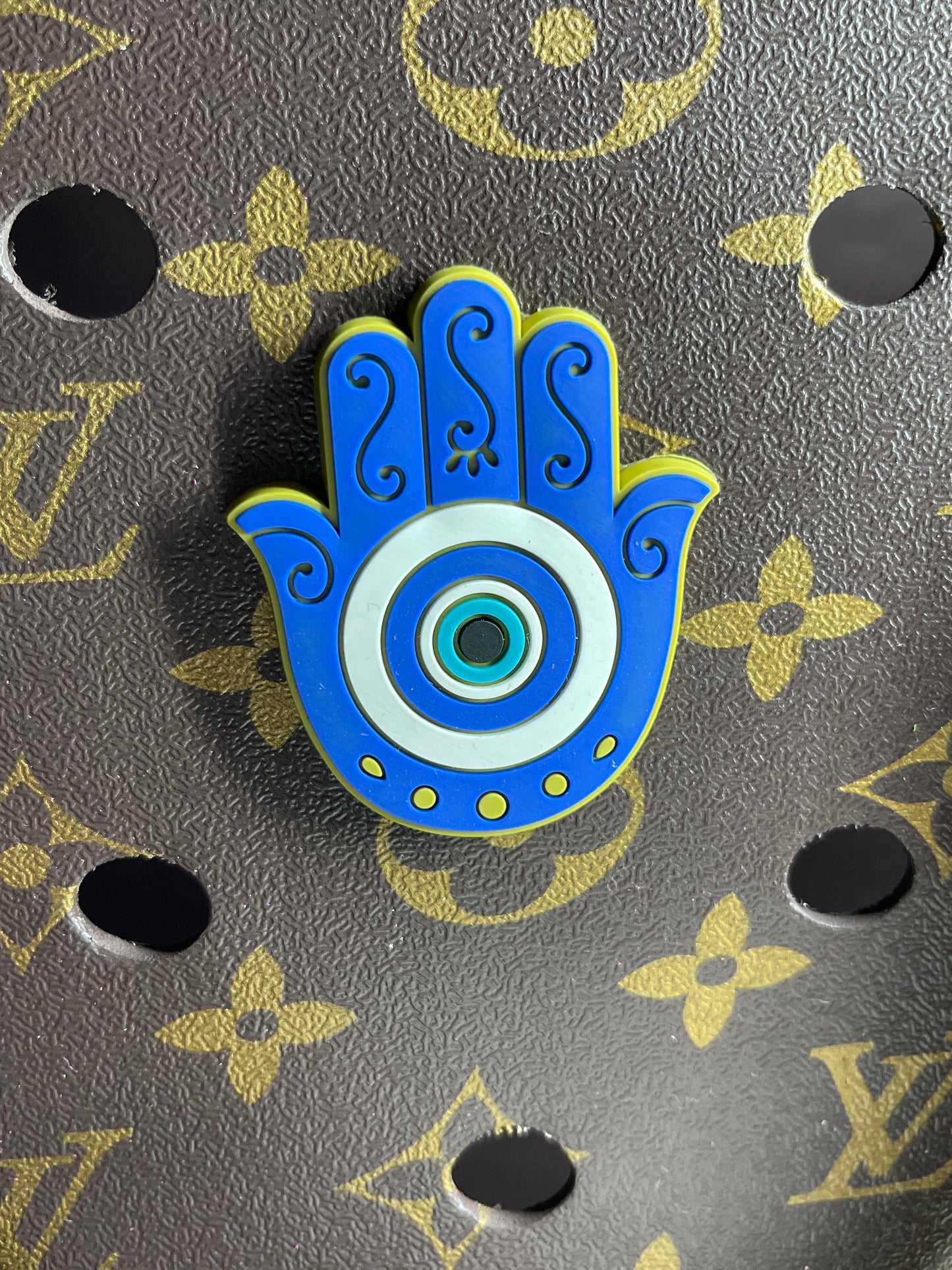 Hamsa Evil Eye Bogg Bag Charm - PVC