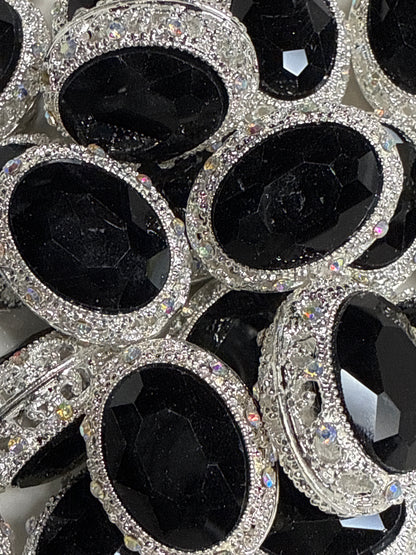 Cuentas de diamantes de imitación ovaladas