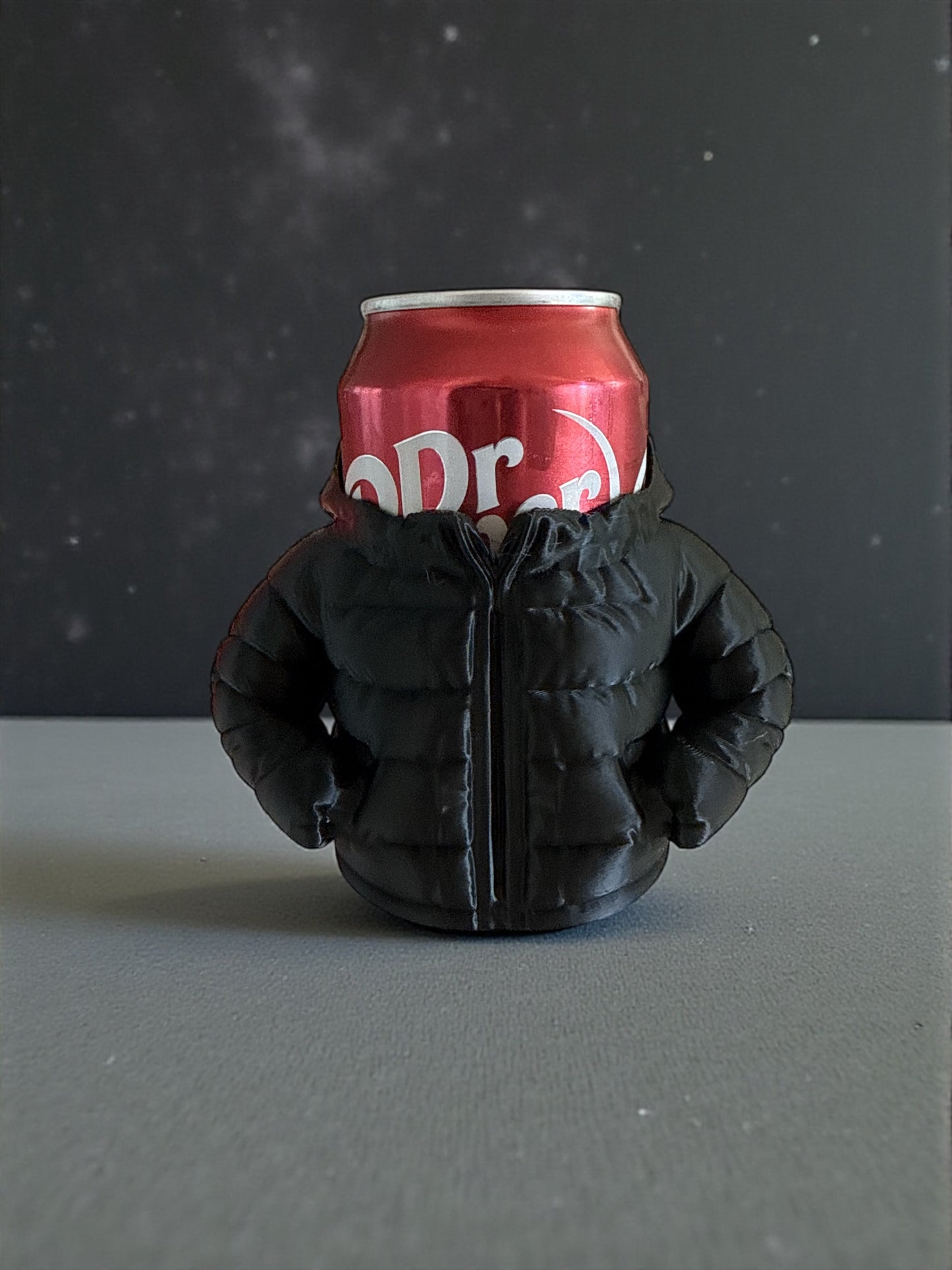 3D Printed Puffer Jacket Can/Water/Pens Holder-Can/Bottles not included