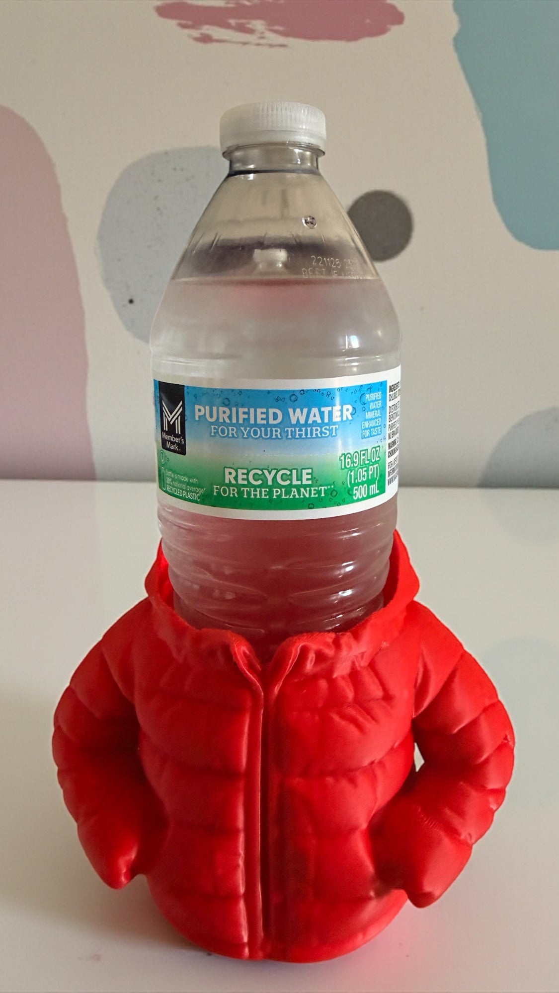 3D Printed Puffer Jacket Can/Water/Pens Holder-Can/Bottles not included