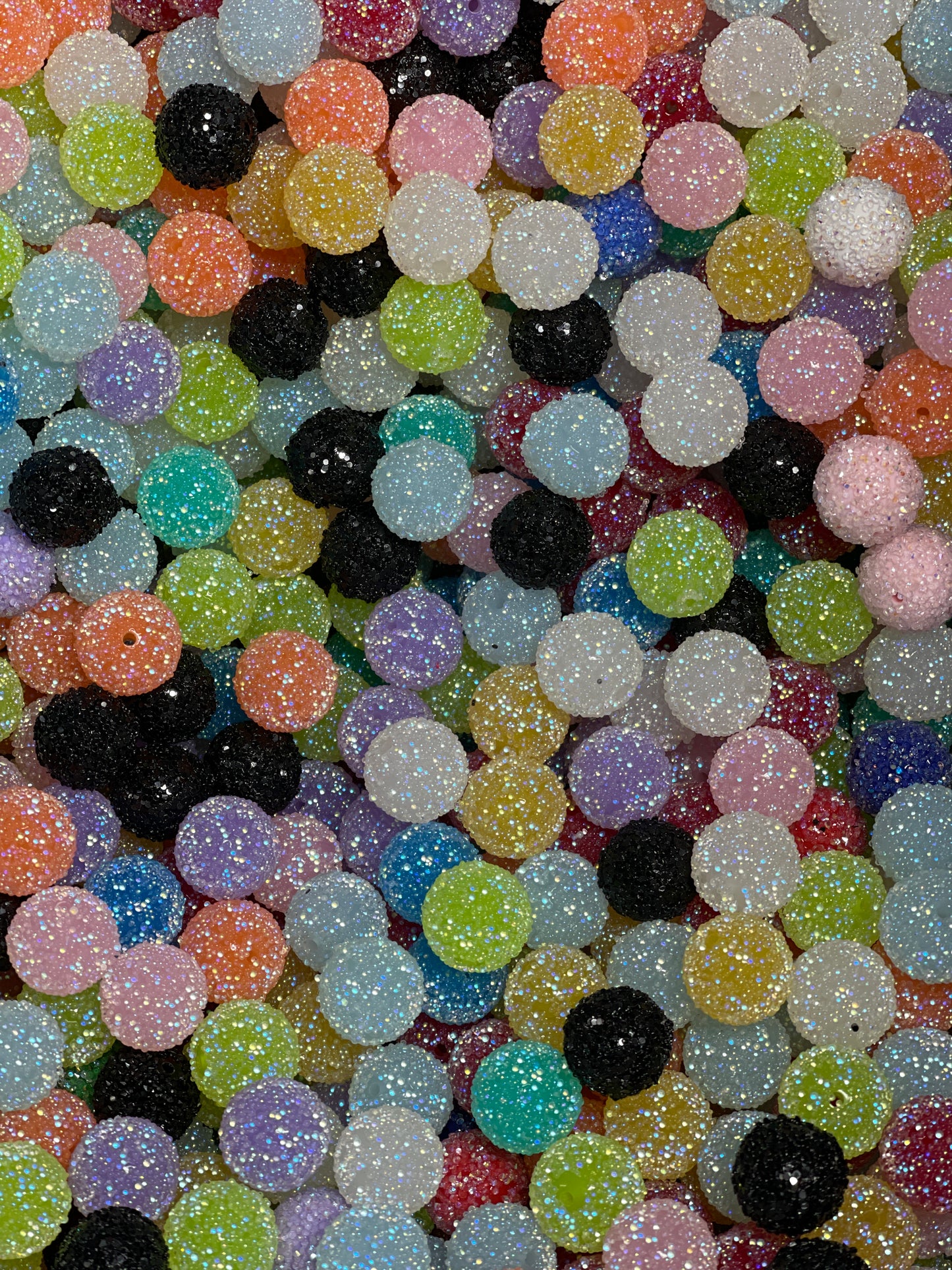 20mm Sugar Bead 12pk Scoop-No picking colors-all colors possibly in your scoop listed in media.