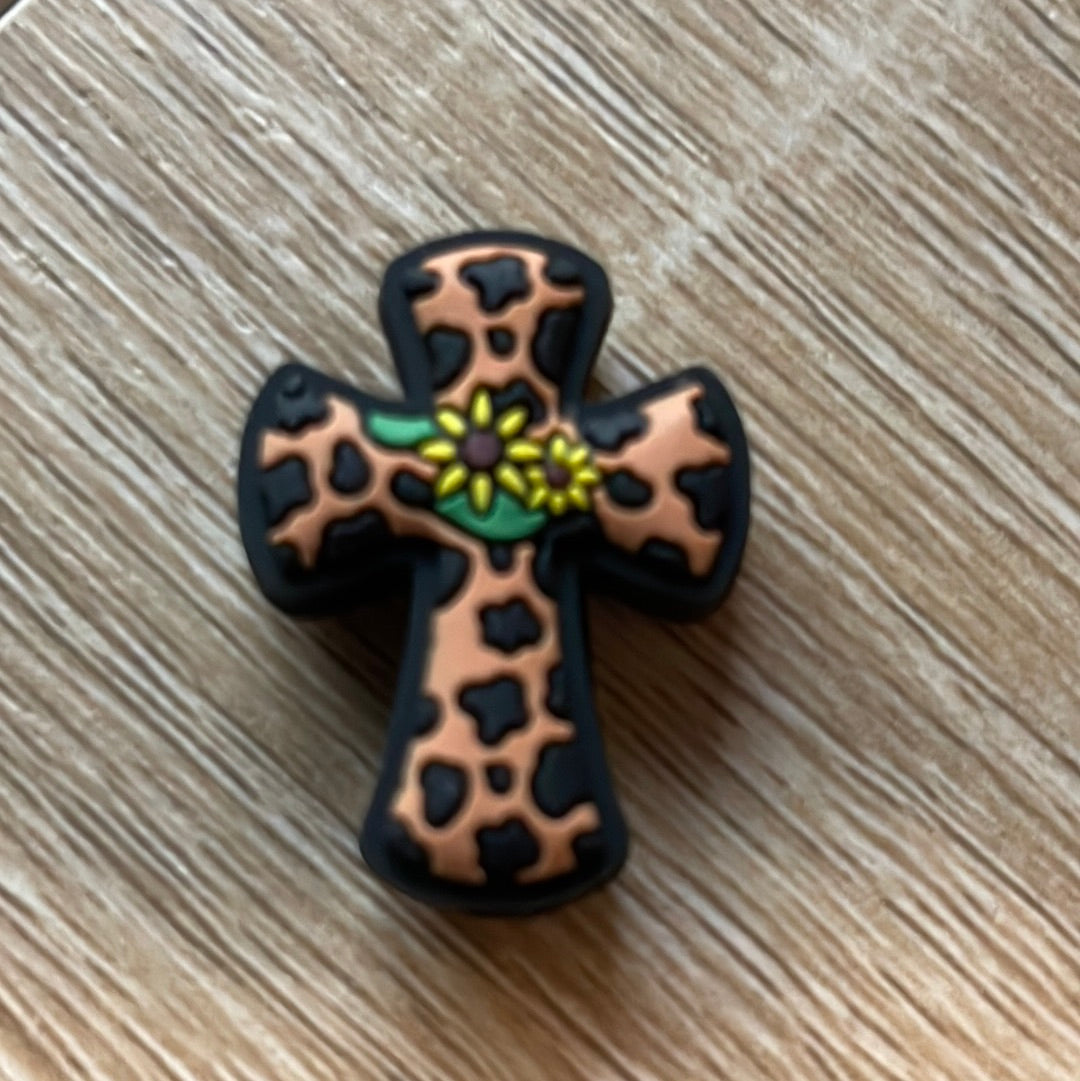 Tan Cheetah Cross Silicone Focal