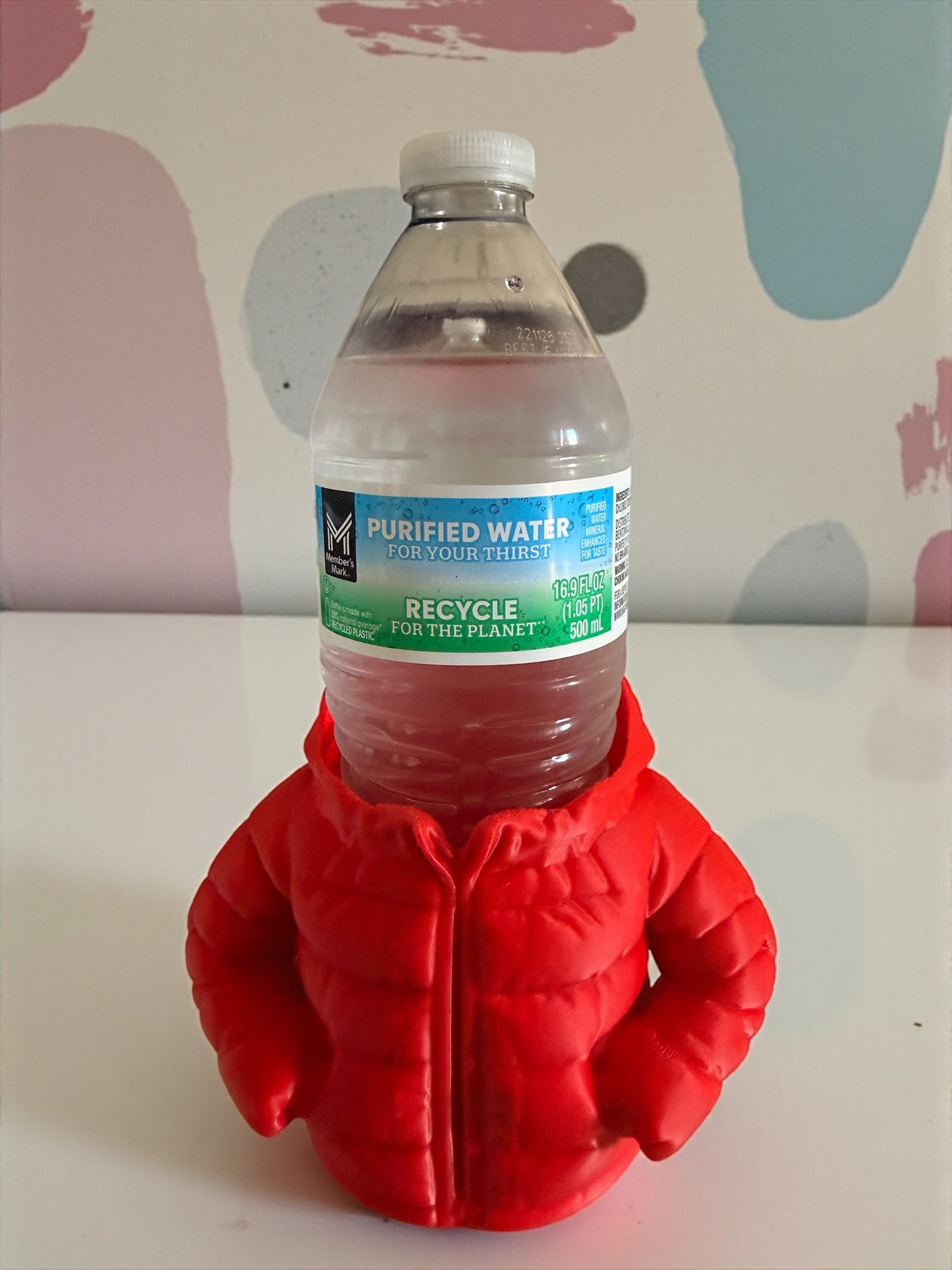 3D Printed Puffer Jacket Can/Water/Pens Holder-Can/Bottles not included