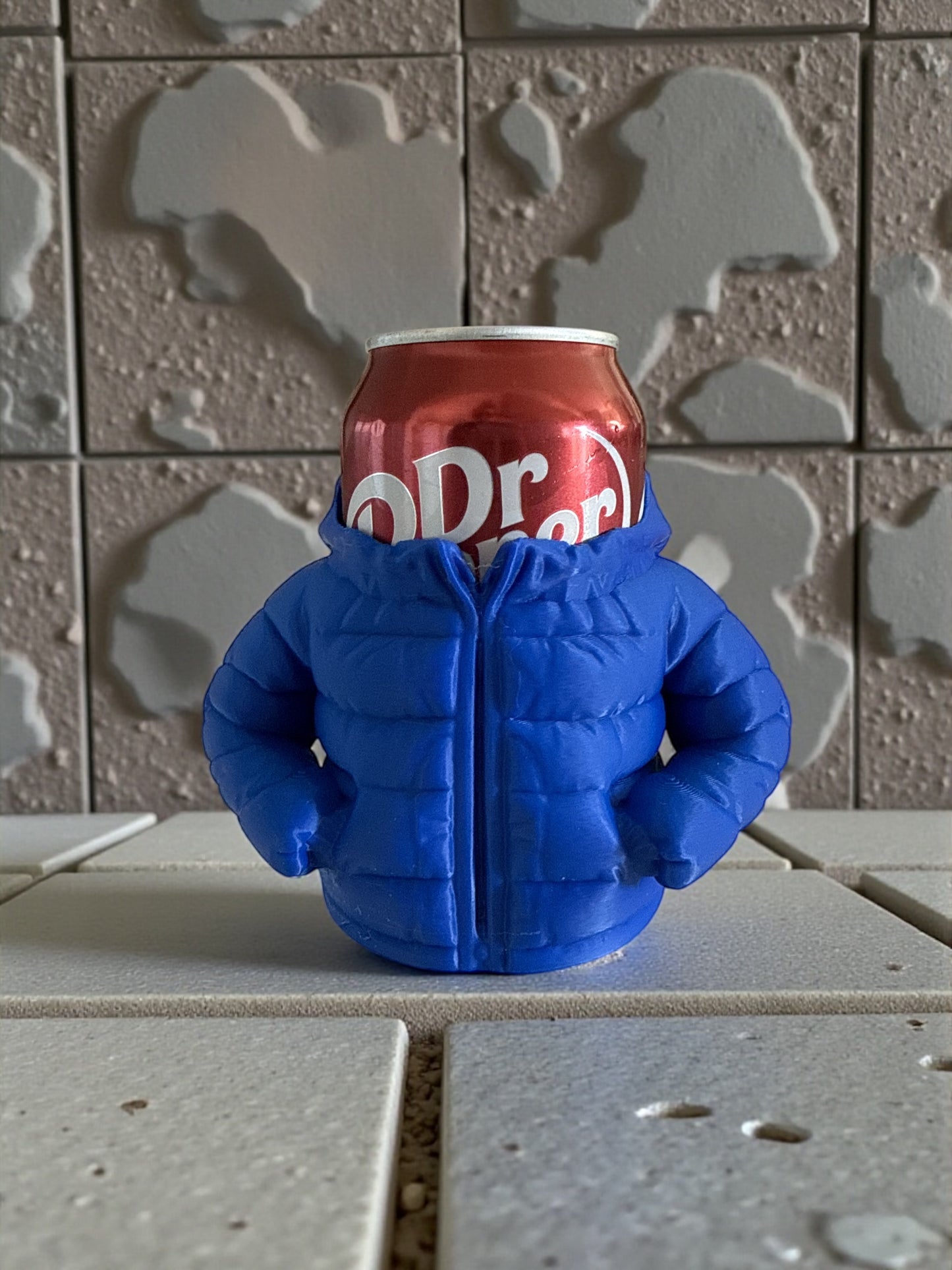 3D Printed Puffer Jacket Can/Water/Pens Holder-Can/Bottles not included