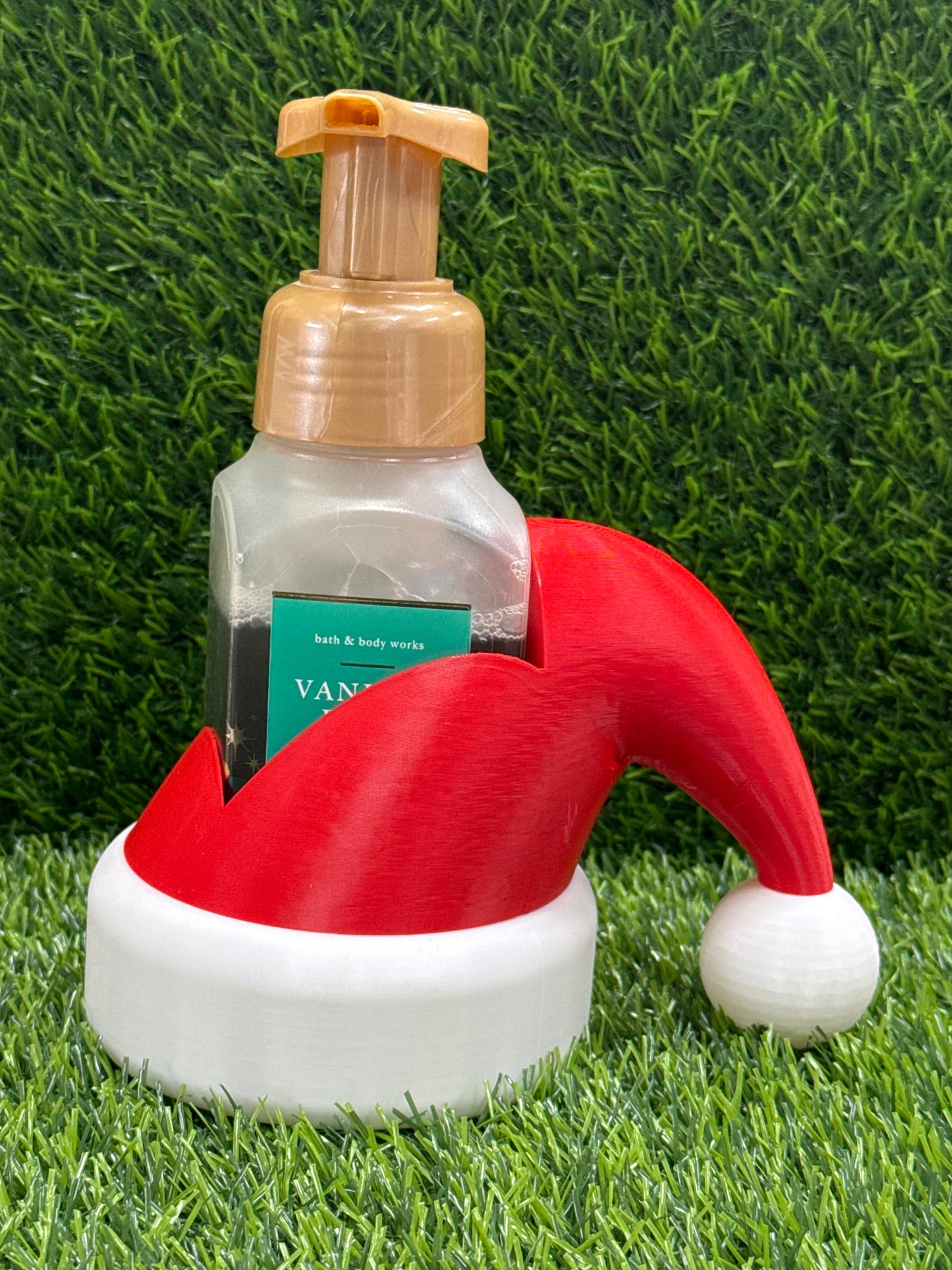 Red Elf Hat Bath and Body Works Soap Holder 3D Printed
