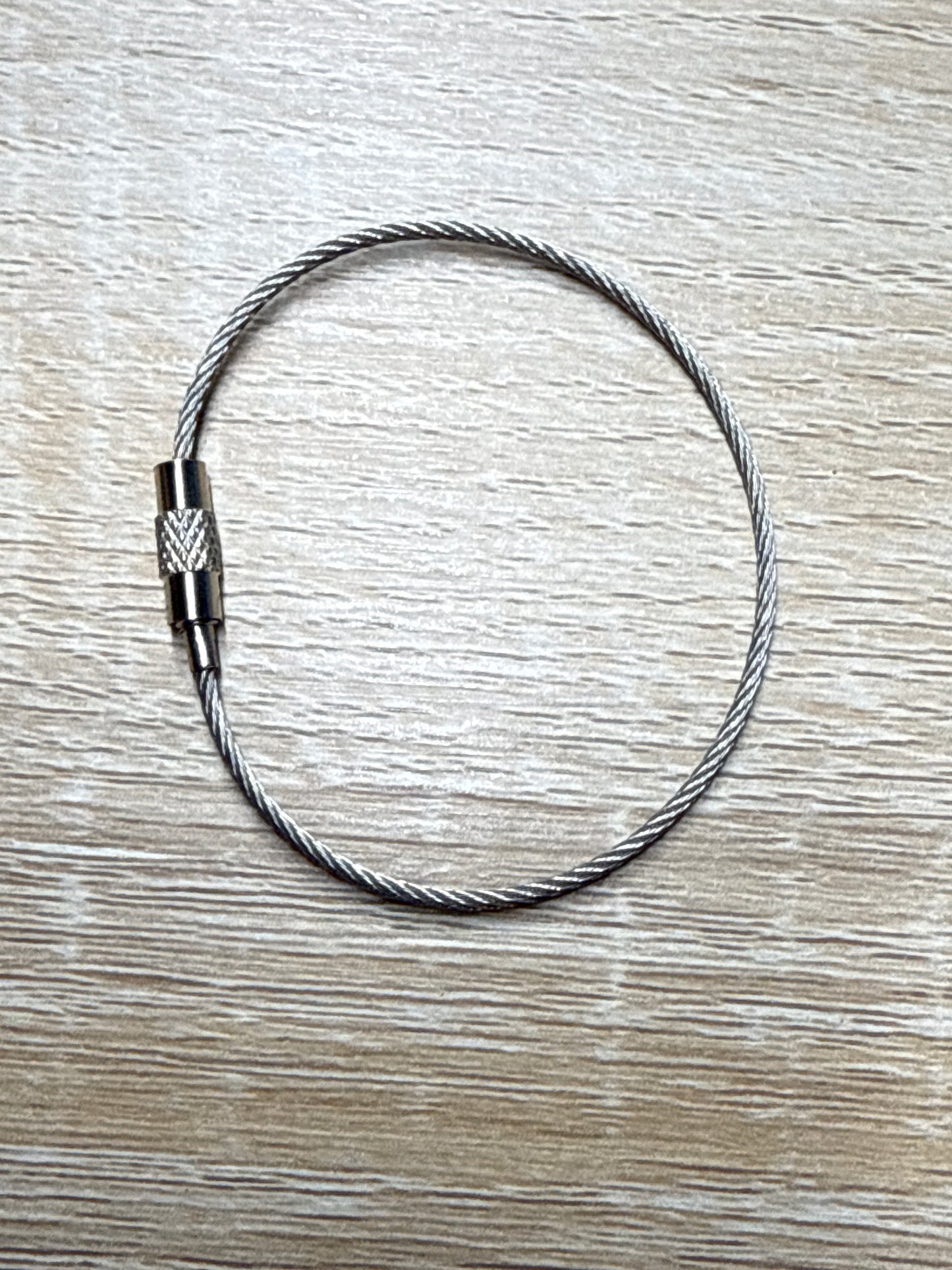 1pc 15cm steel wire keyring steel cable