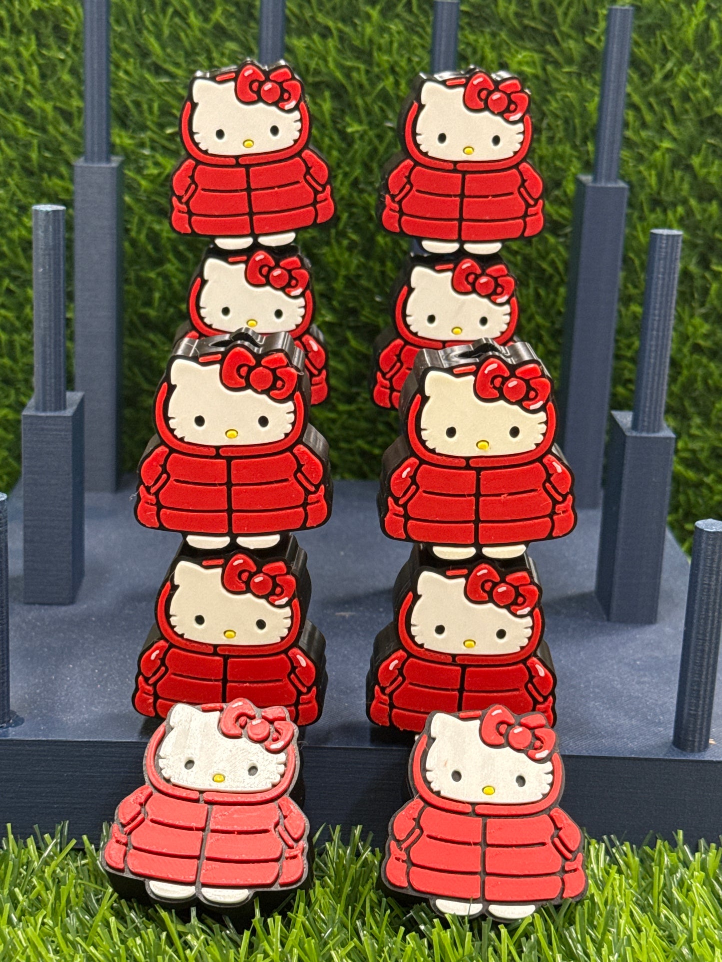 Hello Kitty Puffer Jacket Straw Topper 3D Printed Fits 8mm & 10mm
