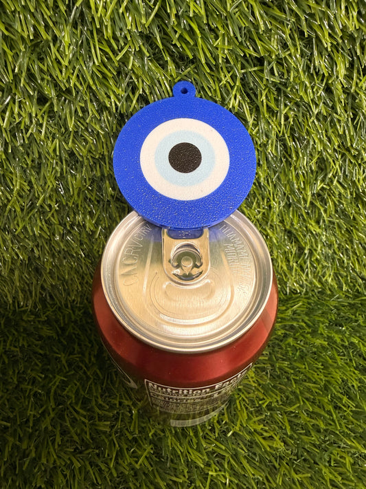 3d Printed Blue Evil Eye Keychain- Can Tab Opener- Save your nails