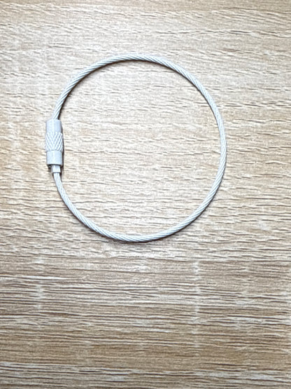 Steel Wire Keyring Steel Cable - 15cm - 1 piece