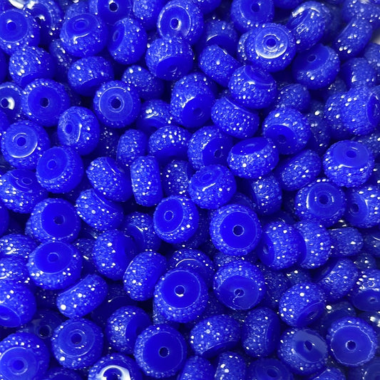 10pk Royal Blue Bling Spacers Beads-12mm