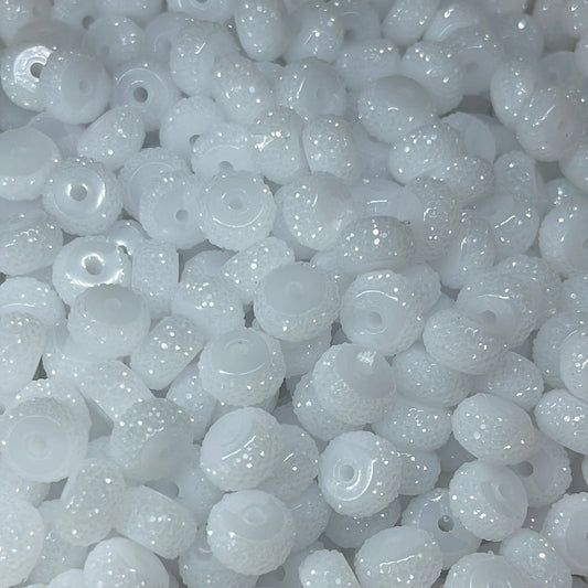 10pk Ice White Bling Spacers Beads-12mm