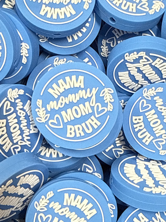 Mama, Mommy, Mom, BRUH Silicone Focal - Blue - Jitistouch Exclusive - Authorized Seller