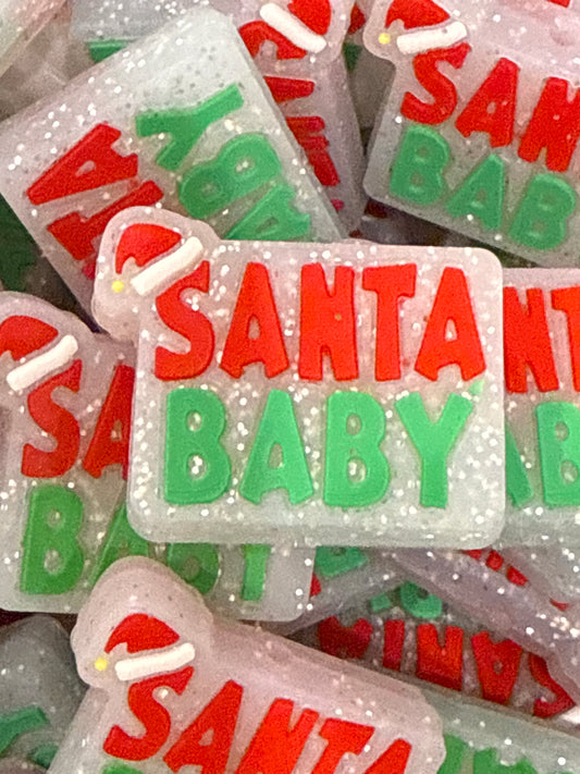Santa Baby Silicone Focal- Exclusive to Little Miss Bead Supply