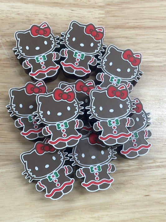 RD 8mm Hello Kitty Gingerbread Straw Topper 3D Printed
