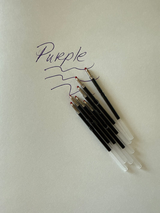 Purple ink (10pk) refill for plastic pens
